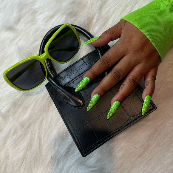 “AREA 59 Alligator” Press On Set by LoveScottiNails - Picture 1 of 8